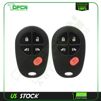 2 para Toyota Sienna 2004-2020 entrada sin llave mando a distancia coche llavero 5 botones Foto 1 de 4