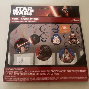 Disney Star Wars Classic Swirl Decorations 12ct. New!!! - Picture 1 of 1