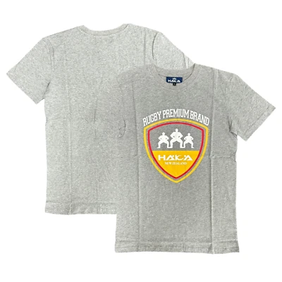 Haka New Zealand T-Shirt Men's Rugby Grey Graphic Shield Top - New - Image 1 of 3