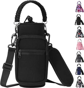 32/40/64/128 Oz Neoprene Insulated Water Bottle Carrier Bag, Sling Bag Sleeve Po - Picture 1 of 2