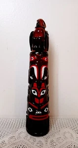 Vtg Avon Totem Pole Decanter Amber Bottle Wild Country After Shave 6 FL. oz. NOS - Picture 1 of 9