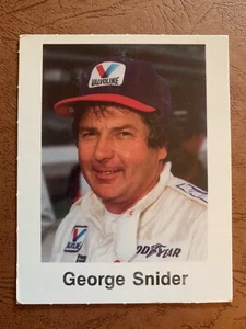 GEORGE SNIDER 1986 Avalon Hill USAC Indianapolis 500 Game Card  A - Picture 1 of 2