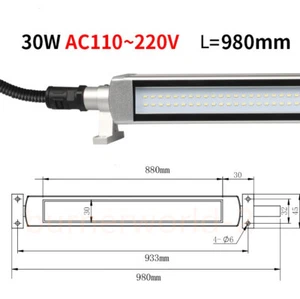 30W 110-220V LED Milling CNC Machine Tool Light Workshop Working Lamp L980mm - Picture 1 of 17