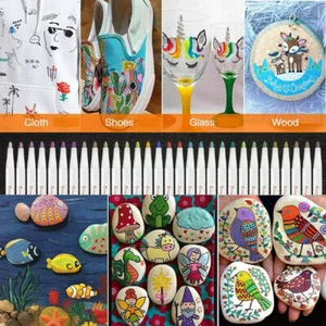 30 Farben Set Acrylstifte Marker mittlere Strichstärke Steine bemalen Neu!! - Bild 1 von 7