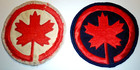 Vintage Air Canada White & Black Patches Badges Crests (Lot of 2)