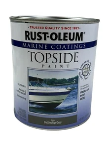 1 Qt Battleship Gray RustOleum Marine Boat Topside Gloss Paint 207005 - Picture 1 of 3