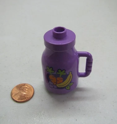 Lego Duplo Frutas Verduras Batido Bebida Púrpura Taza Plato Taza Repuesto Foto 1 de 3
