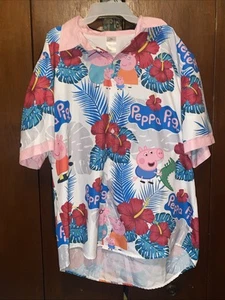 Hawaiian Casual Peppa Pig Shirt Size XL Only One On EBay! Fun Shirt - Picture 1 of 11