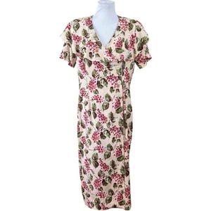 Vintage Carol Anderson Floral 80's Fit Flare A Line Dress Sz 10 Maxi Cottagecore - Picture 1 of 5