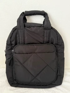 Primark Quilted Black Backpack - Picture 1 of 9