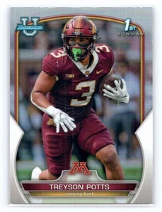 2022 Bowman University Chrome #97 Treyson Potts Refractor - Picture 1 of 2