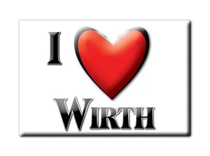 Imán de nevera Wirth nombre apellido Love San Valentín cumpleaños regalo - Imagen 1 de 9