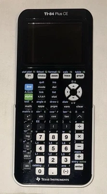 Texas Instruments TI-84 Plus CE Graphing Calculator W/ Cover Tested - Image 1 of 4