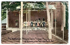 POSTAL AUDITORIUM OPERA TROUPE TOCANDO BRANDYWINE SPRINGS PARK DELAWARE DÉCADA DE 1910 - Imagen 1 de 2
