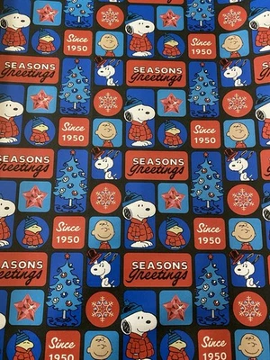 Papel de Envolver Navidad PEANUTS CHARLIE BROWN SNOOPY EXTRA GRANDE 60 pies cuadrados Foto 1 de 4