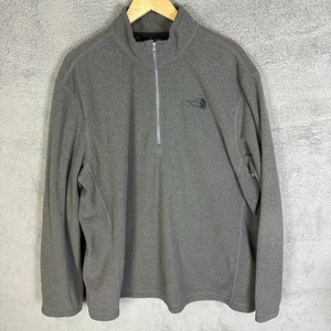 Suéter The North Face Para Hombres XXL Gris Polar Pullover Informal Cuello Simulado 1/4 Cremallera - Imagen 1 de 8