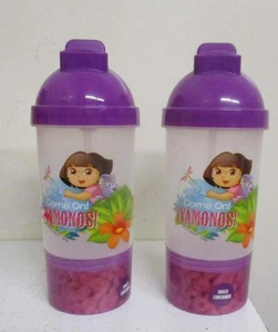 Neu/unbenutzt: Paar Dora the Explorer Trinkflaschen mit Snackbehältern - Bild 1 von 1