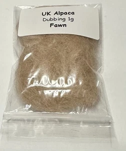 UK Alpaca Fly Tying Dubbing Natural Material x1g | FAWN - Picture 1 of 1