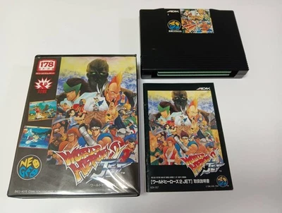 WORLD HEROES 2 JET NEO GEO AES SNK Japan Import Kostenloser Versand FedEx DHL... - Bild 1 von 4