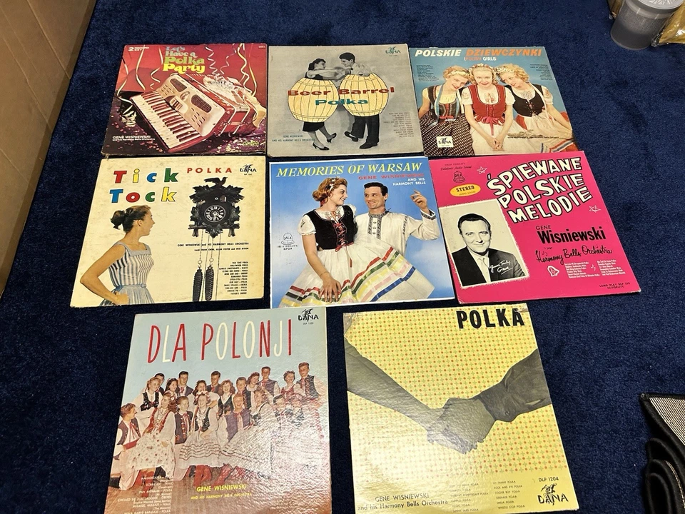 8 GENE WISNIEWSKI AND HIS HARMONY BELLS Polish Polka Records Lot Polka Record - Image 1 of 1