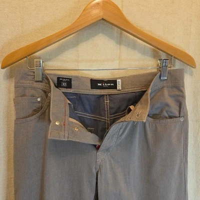 Pantalones Kiton Gris 5 Bolsillos Ligeros Talla 32 Foto 1 de 4