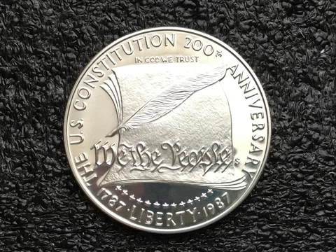 U. S. Constitution Bicentennial Silver Dollar 1987 S⚜️🌀📦 Cover