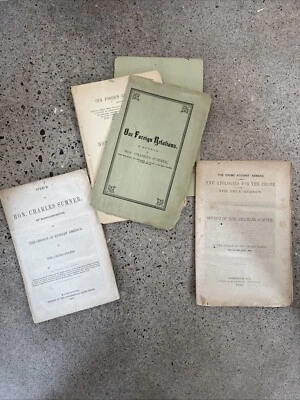 Charles Sumner Pamphlet Set (1856–1867) Kansas, Alaska, Foreign Policy Historica Foto 1 de 4