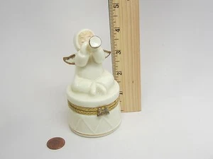 COLLECTIBLE Snow Angel Baby Trinket Box Formalities Baum Bros. 4"T x 2 1/2" - Picture 1 of 5