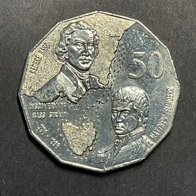 Australia 1998 50 cents commemorative  Bass & Flinders  AU  KM# 364 - Image 1 of 2