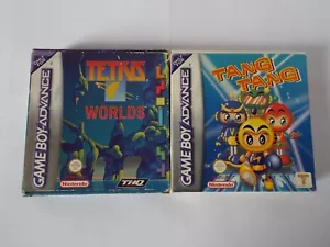 2x Nintendo Gameboy Advance Games GBA Boxed Tetris Worlds Tang Tang With Manuals - Picture 1 of 5