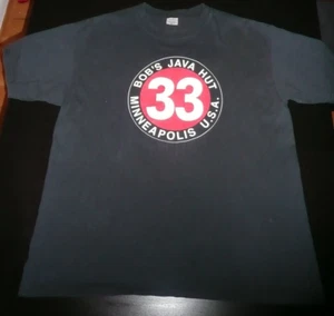 Bob's Java Hut 33 Minneapolis Minnesota Coffee House T-Shirt XL Black - Picture 1 of 3