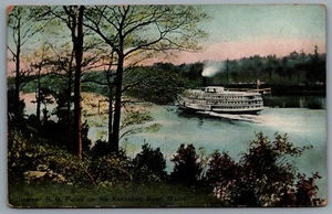 Postcard Kennebec River ME c1909 Steamer Ransom Fuller Eastern Steamship Company - Bild 1 von 2