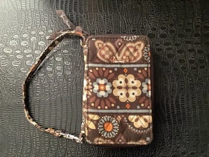 Vera Bradley All In One Wristlet Wallet Floral Pattern Card Holder Phone Pocket - Picture 1 of 7