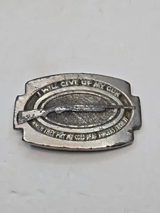 Vintage Belt Buckle I Will Give Up My Gun When They Pry My Cold Dead... 1970's - Picture 1 of 9