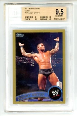 BGS 9.5 2011 Topps WWE #2 Gold Parallel Randy Orton /50 - Image 1 of 2