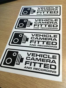 x4 Vehicle camera fitted in Dashcam Warning Sticker car / Fleet van CCTV - Picture 1 of 3