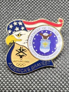 Salt Lake City 2002 Olympic Departament Of Air Force USA America's Bravest PIN - Picture 1 of 5