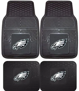 Juegos de 2 y 4 tapetes de alta resistencia Philadelphia Eagles para autos, camionetas y SUV - Imagen 1 de 4