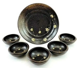 Vintage Japanisch 5 Stück Glasiert Porzellan Salat Servier Schüssel Set Ahornblätter - Bild 1 von 12
