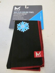 Mission Max Plus Cooling Towel Cools Instantly When Wet, Black/Red - Picture 1 of 5
