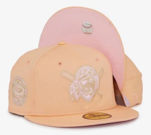 New Era Pittsburgh Pirates Peaches & Cream Fitted Hat 30 Year Side Patch 7 1/2 - Picture 1 of 5