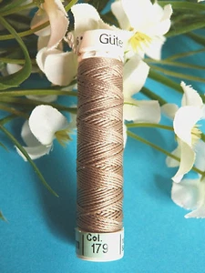 473B / Superb Coil Drawstring Silk Gutermann " Beige " N° 179 - Picture 1 of 1