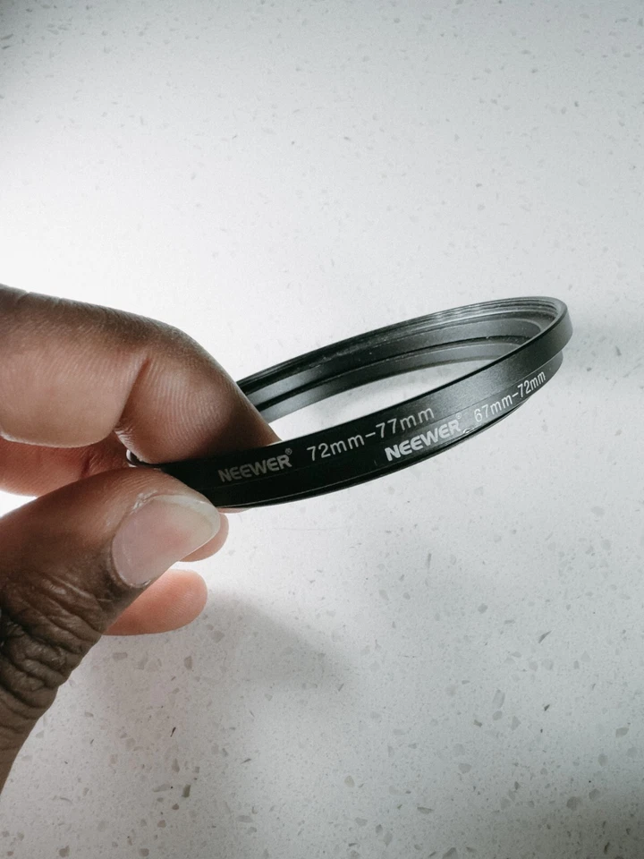 Neewer 72-77mm & 67-72mm step up rings - Image 1 of 1