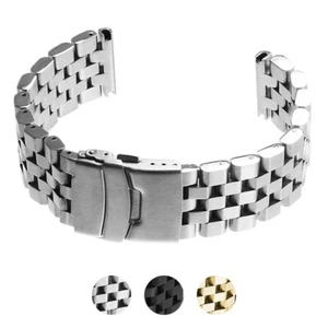 StrapsCo Heavy Duty Stainless Steel Super Engineer Metal Watch Band Bracelet - Picture 1 of 14