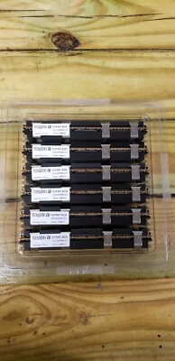 Lot of 6 TechWorks 2GB D2, 667Mhz, CL5 A2F667-E2G 240pin, 256Mx72 Apple - Image 1 of 2