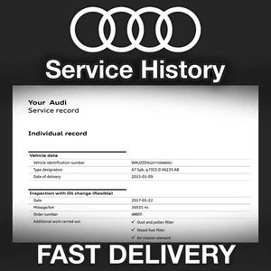 Audi Digital Service History Records (Service Report) - Picture 1 of 3