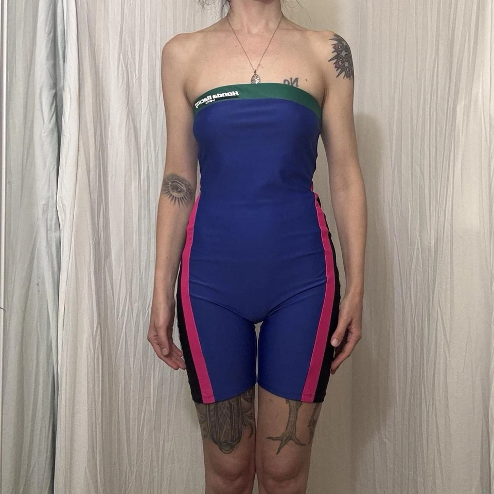 Mono Honda Racing And Forever 21 azul de una pieza talla mediana sin mangas Foto 1 de 4