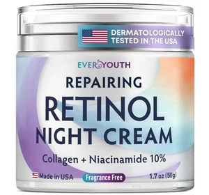 Night Cream Face Moisturizer for Women with Retinol, Collagen, Niacinamide, A... - Picture 1 of 7