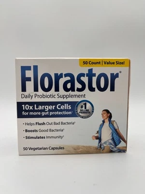 SUPLEMENTO PROBIÓTICO DIARIO FLORASTOR 50 CÁPSULAS CADUCADO 12/25 SELLADO MR 248 Foto 1 de 4