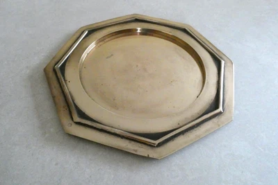 Gallo Messing Servierplatte / Dekoplatte, 29 cm, Vintage mit moderner Form - Bild 1 von 4